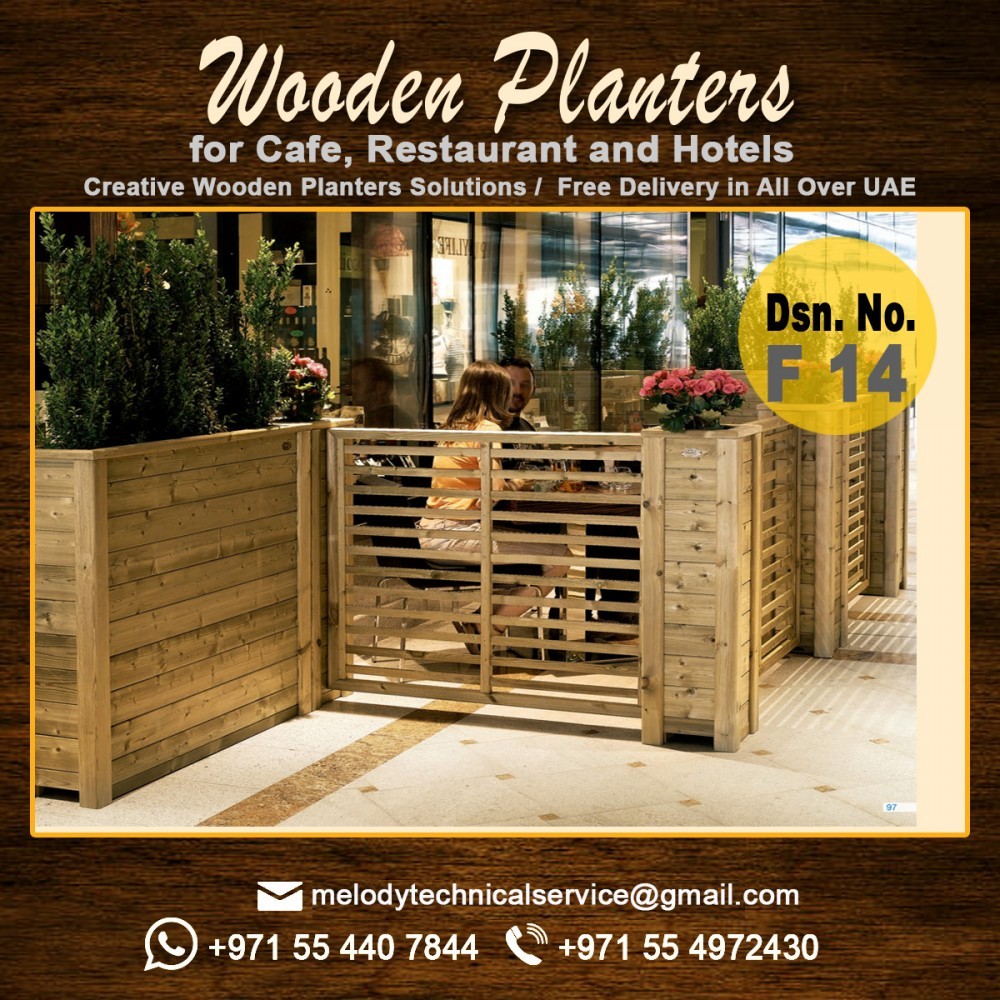 Wooden planter in Dubai planter box in UAE wooden flower pots,...