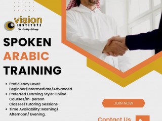 Spoken Arabic Classes at Vision Institute. Call 0509249945